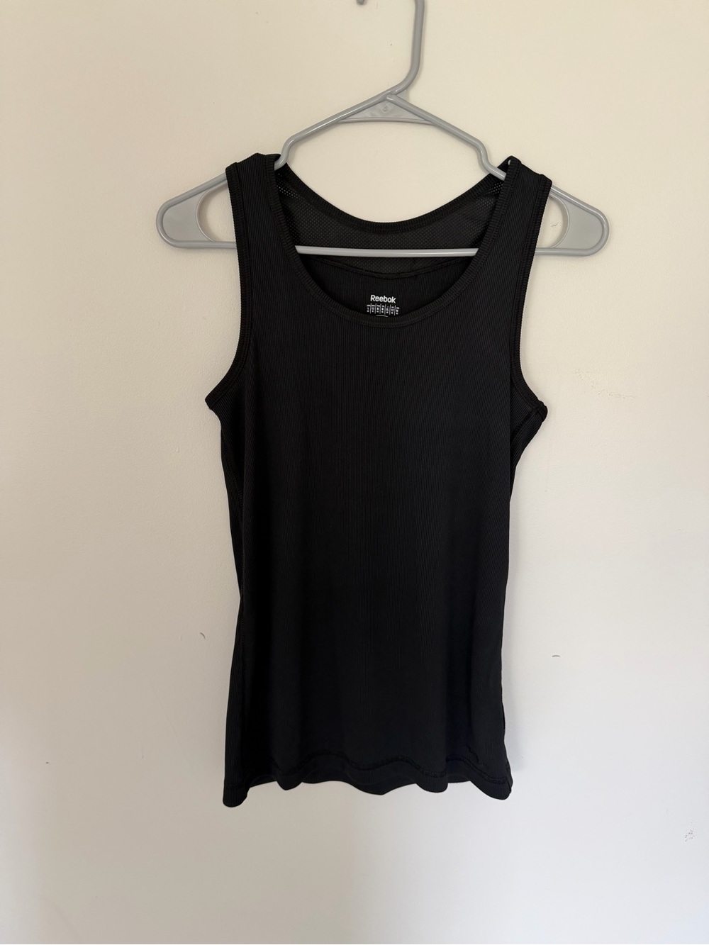 Reebok PlayDry Black Ribbed Workout Tank Top Women’s M